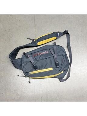 Patagonia Atom 8L Sling Crossbody Backpack Gray Yellow Red Outdoor Hiking $69